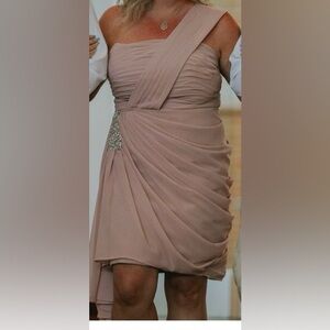 Elegant Pink Strapless Dress